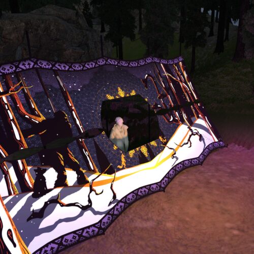 Winter Tale - DJ-Booth - UV-Reactive Psychedelic Decoration - 3D-Preview