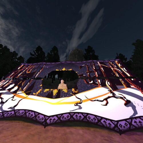 Winter Tale - DJ-Booth - UV-Reactive Psychedelic Decoration - 3D-Preview