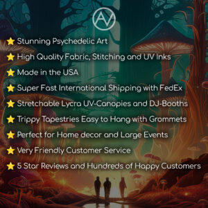 Psychedelic Party Decorations Features