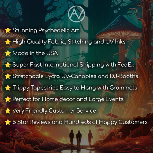 Psychedelic Party Decorations Features