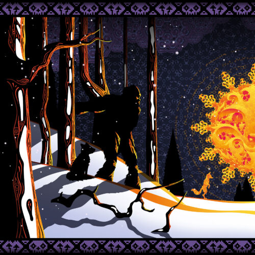 Winter Tale - Psychedelic Art by Andrei Verner - Closeup