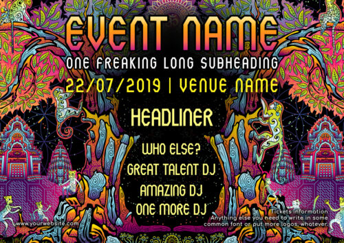 Lord Hanuman - Free Party Promotion Materials - A5 Flyer template