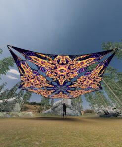 AB-TR01 - 6 Triangles Canopy Set - UV-Reactive Flurescent Ceiling Decoration - 3D-Preview