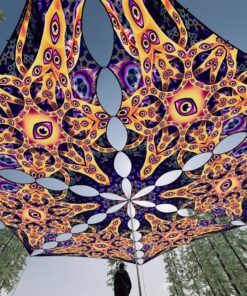 AB-TR01 - 6 Triangles Canopy Set - UV-Reactive Flurescent Ceiling Decoration - 3D-Preview