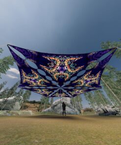 AB-TR02 - 6 Triangles Canopy Set - UV-Reactive Flurescent Ceiling Decoration - 3D-Preview