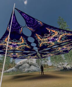 AB-TR02 - 6 Triangles Canopy Set - UV-Reactive Flurescent Ceiling Decoration - 3D-Preview