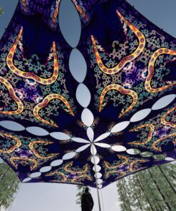 AB-TR02 - 6 Triangles Canopy Set - UV-Reactive Flurescent Ceiling Decoration - 3D-Preview