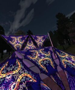 AB-TR02 - 6 Triangles Canopy Set - UV-Reactive Flurescent Ceiling Decoration - 3D-Preview