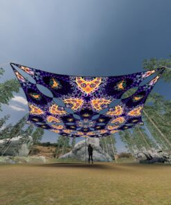 AB-TR03 - 6 Triangles Canopy Set - UV-Reactive Flurescent Ceiling Decoration - 3D-Preview