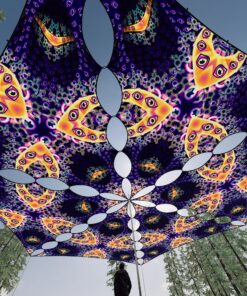 AB-TR03 - 6 Triangles Canopy Set - UV-Reactive Flurescent Ceiling Decoration - 3D-Preview