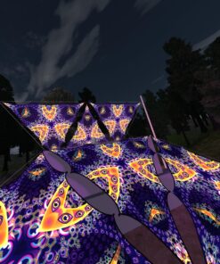 AB-TR03 - 6 Triangles Canopy Set - UV-Reactive Flurescent Ceiling Decoration - 3D-Preview