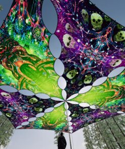 AE-TR01 and AE-TR02 - 6 Triangles Canopy Set - UV-Reactive Flurescent Ceiling Decoration - 3D-Preview