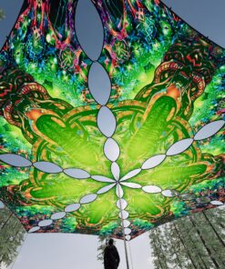 AE-TR01 - 6 Triangles Canopy Set - UV-Reactive Flurescent Ceiling Decoration - 3D-Preview