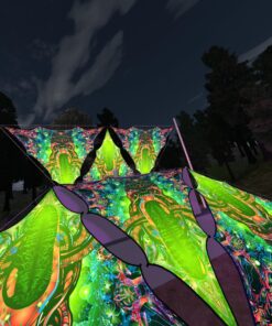 AE-TR01 - 6 Triangles Canopy Set - UV-Reactive Flurescent Ceiling Decoration - 3D-Preview