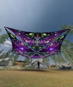 AE-TR02 and AE-TR03 - 6 Triangles Canopy Set - UV-Reactive Flurescent Ceiling Decoration - 3D-Preview