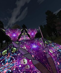 AE-TR02 and AE-TR03 - 6 Triangles Canopy Set - UV-Reactive Flurescent Ceiling Decoration - 3D-Preview