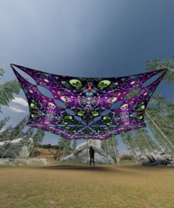 AE-TR02 - 6 Triangles Canopy Set - UV-Reactive Flurescent Ceiling Decoration - 3D-Preview