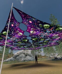 AE-TR02 - 6 Triangles Canopy Set - UV-Reactive Flurescent Ceiling Decoration - 3D-Preview