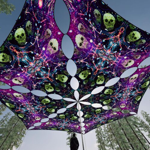 AE-TR02 - 6 Triangles Canopy Set - UV-Reactive Flurescent Ceiling Decoration - 3D-Preview