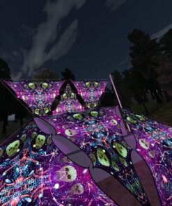 AE-TR02 - 6 Triangles Canopy Set - UV-Reactive Flurescent Ceiling Decoration - 3D-Preview