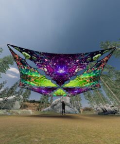 AE-TR03 and AE-TR01 - 6 Triangles Canopy Set - UV-Reactive Flurescent Ceiling Decoration - 3D-Preview