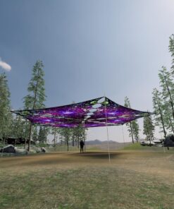 AE-TR03 - 6 Triangles Canopy Set - UV-Reactive Flurescent Ceiling Decoration - 3D-Preview