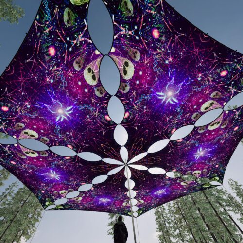 AE-TR03 - 6 Triangles Canopy Set - UV-Reactive Flurescent Ceiling Decoration - 3D-Preview