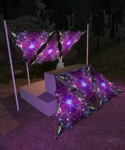 AE-TR03 - 6 Triangles Canopy Set - UV-Reactive Flurescent Ceiling Decoration - 3D-Preview