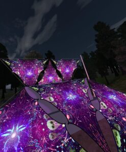 AE-TR03 - 6 Triangles Canopy Set - UV-Reactive Flurescent Ceiling Decoration - 3D-Preview