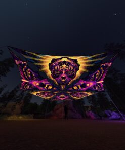 AS-TR01 and AS-TR02 - 6 Triangles Canopy Set - UV-Reactive Flurescent Ceiling Decoration - 3D-Preview