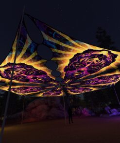 AS-TR01 - 6 Triangles Canopy Set - UV-Reactive Flurescent Ceiling Decoration - 3D-Preview