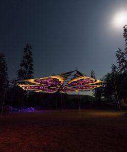 AS-TR01 - 6 Triangles Canopy Set - UV-Reactive Flurescent Ceiling Decoration - 3D-Preview