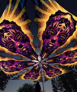 AS-TR01 - 6 Triangles Canopy Set - UV-Reactive Flurescent Ceiling Decoration - 3D-Preview