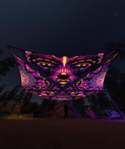 AS-TR02 and AS-TR03 - 6 Triangles Canopy Set - UV-Reactive Flurescent Ceiling Decoration - 3D-Preview