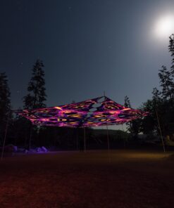 AS-TR02 - 6 Triangles Canopy Set - UV-Reactive Flurescent Ceiling Decoration - 3D-Preview