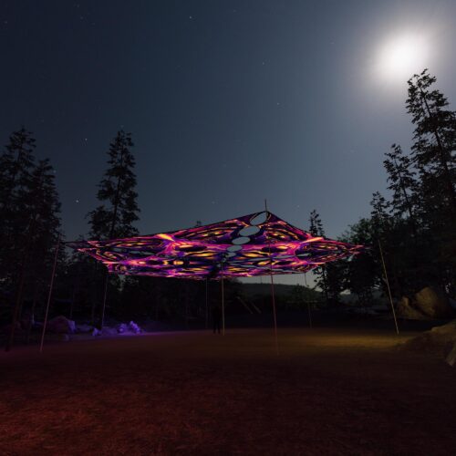 AS-TR02 - 6 Triangles Canopy Set - UV-Reactive Flurescent Ceiling Decoration - 3D-Preview