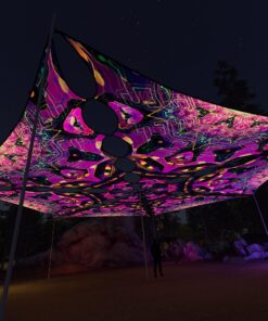 AS-TR03 - 6 Triangles Canopy Set - UV-Reactive Flurescent Ceiling Decoration - 3D-Preview