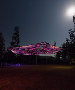 AS-TR03 - 6 Triangles Canopy Set - UV-Reactive Flurescent Ceiling Decoration - 3D-Preview