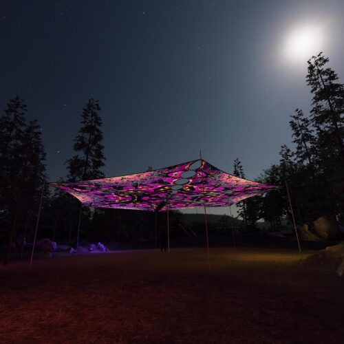 AS-TR03 - 6 Triangles Canopy Set - UV-Reactive Flurescent Ceiling Decoration - 3D-Preview