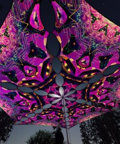 AS-TR03 - 6 Triangles Canopy Set - UV-Reactive Flurescent Ceiling Decoration - 3D-Preview