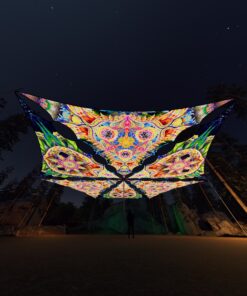 BR-TR01 and BR-TR02 - 6 Diamonds Canopy Set - UV-Reactive Flurescent Ceiling Decoration - 3D-Preview