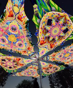 BR-TR01 and BR-TR02 - 6 Diamonds Canopy Set - UV-Reactive Flurescent Ceiling Decoration - 3D-Preview