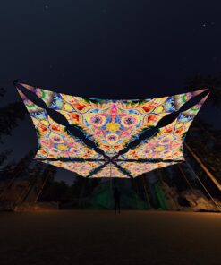 BR-TR01- 6 Diamonds Canopy Set - UV-Reactive Flurescent Ceiling Decoration - 3D-Preview