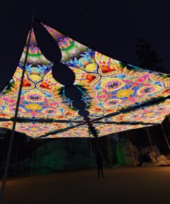 BR-TR01- 6 Diamonds Canopy Set - UV-Reactive Flurescent Ceiling Decoration - 3D-Preview