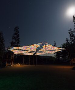 BR-TR01- 6 Diamonds Canopy Set - UV-Reactive Flurescent Ceiling Decoration - 3D-Preview