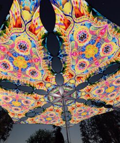 BR-TR01- 6 Diamonds Canopy Set - UV-Reactive Flurescent Ceiling Decoration - 3D-Preview