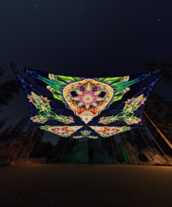 BR-TR02 and BR-TR03 - 6 Diamonds Canopy Set - UV-Reactive Flurescent Ceiling Decoration - 3D-Preview