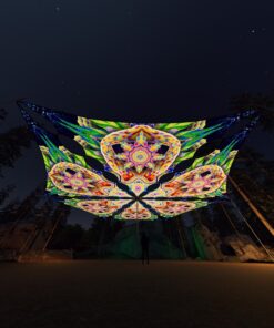 BR-TR02 - 6 Diamonds Canopy Set - UV-Reactive Flurescent Ceiling Decoration - 3D-Preview