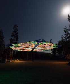 BR-TR02 - 6 Diamonds Canopy Set - UV-Reactive Flurescent Ceiling Decoration - 3D-Preview