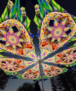 BR-TR02 - 6 Diamonds Canopy Set - UV-Reactive Flurescent Ceiling Decoration - 3D-Preview